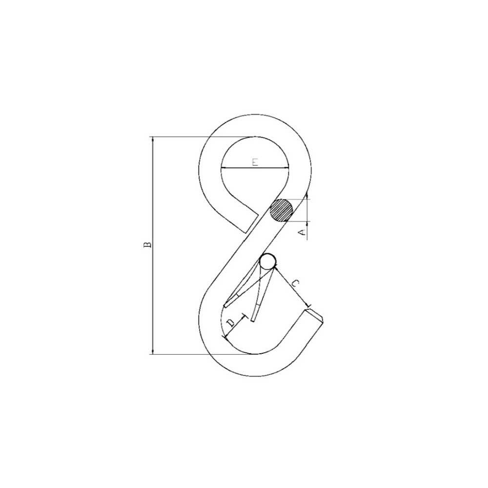 J-hook with Linguet for slings - Lifting and Handling