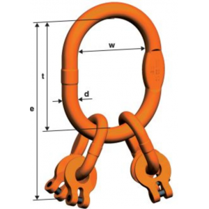 aille de tête triple large avec 4 anneaux d’accouplement à chape grade 100 dimensions