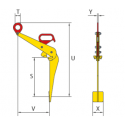 Pince de levage verticale pour fûts D