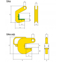 Pince de levage horizontale pour tuyaux D